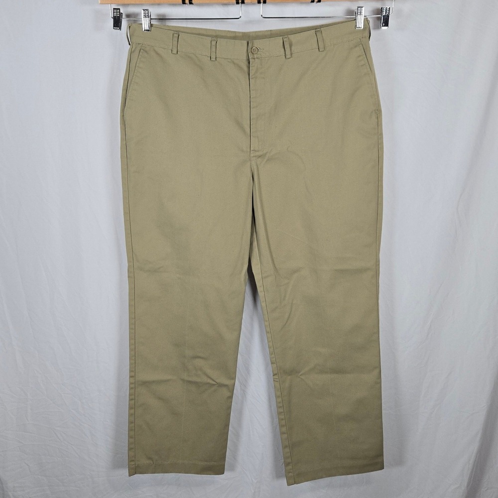 Edwards Men Chino Khaki Pants Utility Casual Straight Leg Workwear 46x32